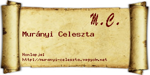 Murányi Celeszta névjegykártya